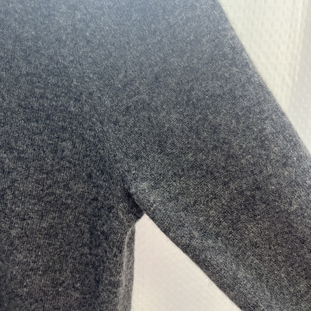 Mott & Bow Men's 100% Cashmere Charcoal Gray V Neck Sweater XXL Classic‎ - Picture 4 of 9